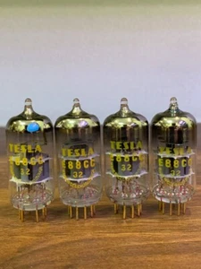 Tube E88CC / 6922 Tesla Gold Pin - NOS - Tested in TV7 Tube Tester (1pcs) - Picture 1 of 7