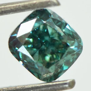 Lose Kissen Schliff Diamant schick blau Farbe poliert echt 1,27 Karat VS1 verbessert - Bild 1 von 10