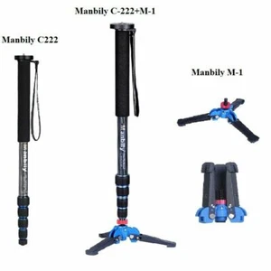 Portable Carbon Fiber Pro Travel Monopod Kit + Tripod Stand for DSLR Camera - Picture 1 of 11