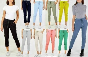 Lagenlook Italian Magic Pants Ladies Casual Stretch Jogger Style Womens Trousers - Picture 1 of 14