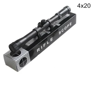 4X20 Scope Sight Riflescope 20mm Lens for 9-11mm Rail Air Rifle Scopes - Picture 1 of 5