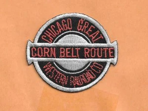 "PARCHE DE RUTA DE CINTURÓN DE MAÍZ CHICAGO GREAT WESTERN RAILROAD CO 2" - Imagen 1 de 1