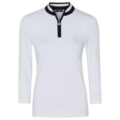 NWT GOLFINO Ladies Dry Comfort 3/4 Sleeve Troyer 2338822 100 NEW 8 10 12 White  - Image 1 of 4