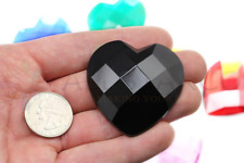 50Mm Flat Back Heart Acrylic Rhinestones 2 Inch Costume Making Gems Cosplay Prop