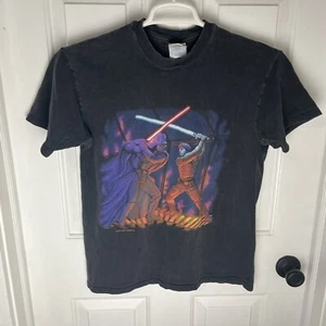 Vtg 1996 Star Wars The Empire Strikes Back Black T-Shirt Youth XL - Picture 1 of 6