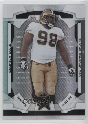 2008 Leaf Rookies & Stars Rookie Longevity Parallel Black /25 Sedrick Ellis RC - Image 1 of 2