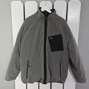 Pull And Bear x STWD Men’s Full Zip Fleece Jacket Grey XL Outdoors Reversible  - Picture 1 of 8