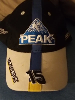 Gorra de colección Menards Racing #15 Peak negra azul con tirantes patrocinador Paul Menard  Foto 1 de 4