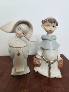 Vintage Depose Italy Fontanini Bruder und Nonne Figuren - Bild 1 von 5