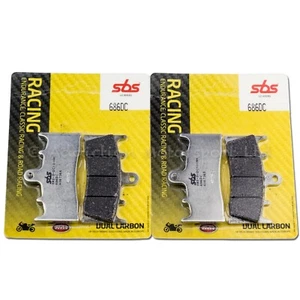 2x Pairs SBS Dual Carbon Front Brake Pads for Suzuki GSF1200 Bandit 01-05 686DC - Picture 1 of 2