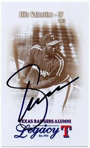 Texas Rangers Alumni Legacy *AUTOGRAPHED* Postcard Ellis Valentine SGA - Picture 1 of 1