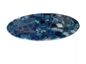 Blue Stone Console Counter Slab, Agate End Kitchen/ Office Slab Top Decor - Picture 1 of 3