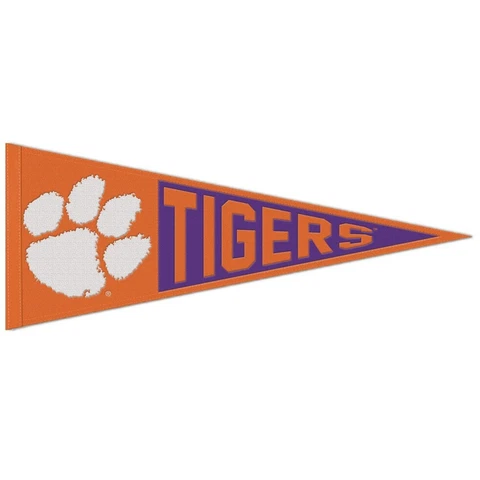 Clemson Tigers Wool Pennant - 13"x32" Cover