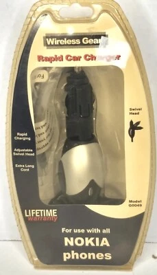 Cargador de coche rápido de engranaje inalámbrico modelo G0049. Para usar con teléfonos Nokia. DE COLECCIÓN NOS Foto 1 de 4