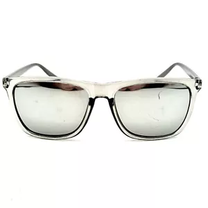 Modedesigner Sonnenbrille klassischer Stil klar graues Gestell silberne verspiegelte Gläser - Bild 1 von 11