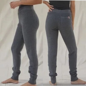 Lunya Waffle Knit Slim Fit Silk Blend Lounge Pants Dark Gray Size XS - Picture 1 of 8