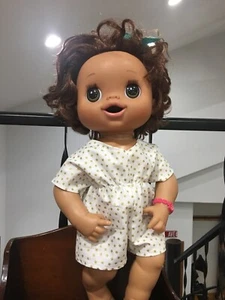 Doll clothes Fits Larger 15" 16" Baby Alive Doll 15" Bitty Baby Romper Jumpsuit - Picture 1 of 4