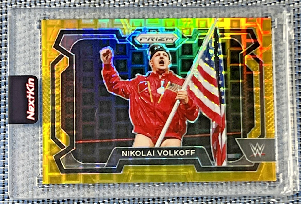 2024 Panini Prizm WWE Gold Pandora Prizm Nikolai Volkoff 55 USA Flag LOW POP /5. - Image 1 of 4