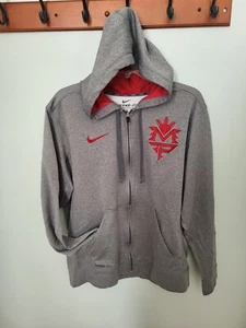 Nike Therma-Fit Para hombres Grande Manny Pacquiano MP Cremallera Completa Chaqueta con Capucha Gris - Imagen 1 de 8