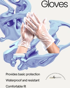 Einweg Pulverfrei Latexfrei Klar Vinyl 100 x Handschuhe Lebensmittel Medizinisch Chirurgie - Bild 1 von 5