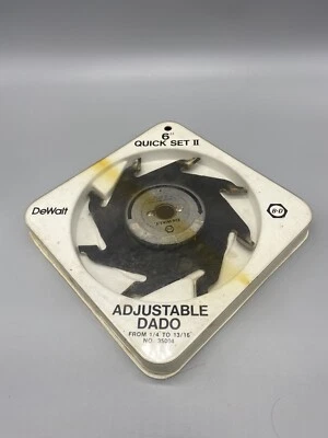 DeWalt Black & Decker Quick Set II 6" Ajustable Dado No.35004 1/4"-13/16" Foto 1 de 4