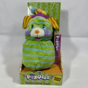 Vintage 2001 Toymax POPPLES Green PINWHEEL-PENNY POPPLE PLUSH w/ Sealed VHS NEW - Picture 1 of 9