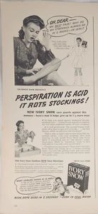 1941 Elfenbein Schneeseife für Kleidung Vintage Werbung Schweiß ist Säure Rots Strümpfe - Bild 1 von 2