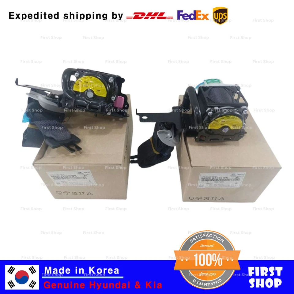 Cinturón de seguridad delantero genuino OEM LH y RH 88810 88820Q5000WK Kia Seltos 2020-2024 Foto 1 de 2