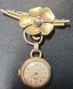 Antique vintage Nurses Watch lapel pin  