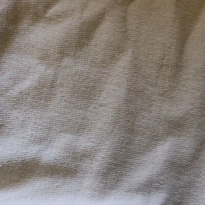 LOTE DE YARDAS - 5+ YARDAS - Tela de rizo 100% algodón orgánico - Blanco sin blanquear Foto 1 de 4