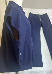 Figs Scrub Set size S Womens Blue sleeveless shirt Rafeal top drawstring pants - Picture 1 of 9