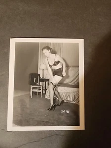 Vintage Risque Pinup Photo 2618 with a Whip Irving Klaw 4X5 - Picture 1 of 1