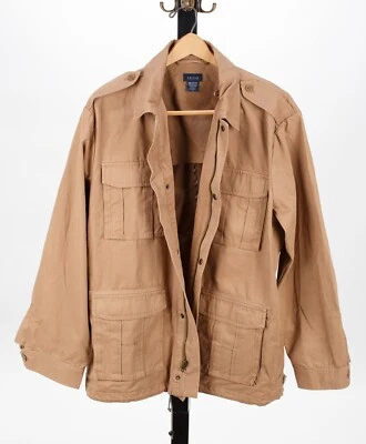 Chaqueta cargo utilitaria IZOD para hombre caqui talla grande usada en excelente estado ¡BONITA! Foto 1 de 4