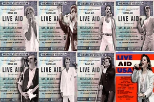 Multi-Listing Live Aid concert ticket music nostalgia retro metal plaques signs - Picture 1 of 10
