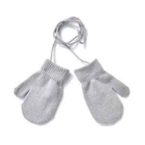 Winter Baby Warm Mittens Full Finger Kids Hanging Neck Newborn Baby Accessories