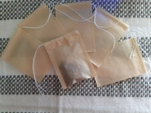Tea Paper bag. Drawstring. Tea Infuser . Pouch for Loose Leaf. 20 bags, 5 x 7 cm - Picture 1 of 4