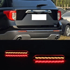 For Ford Explorer 19-23 LED Rear Bumper Light Turn Signal Lamp Rear Reflector x2 - Picture 1 of 5