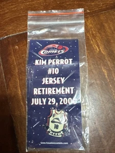 Kim Perrot #10 Houston Comets WNBA Jersey Retirement Lapel Hat Cap Pin 07/29 Y2K - Picture 1 of 3
