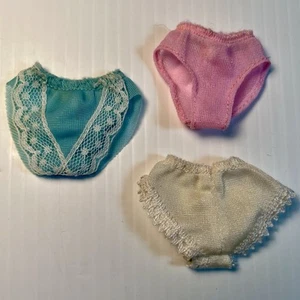 Vintage Barbie Doll Panties Panty Lace Trim Nylon Underwear Lot of 3 Mattel - Picture 1 of 7