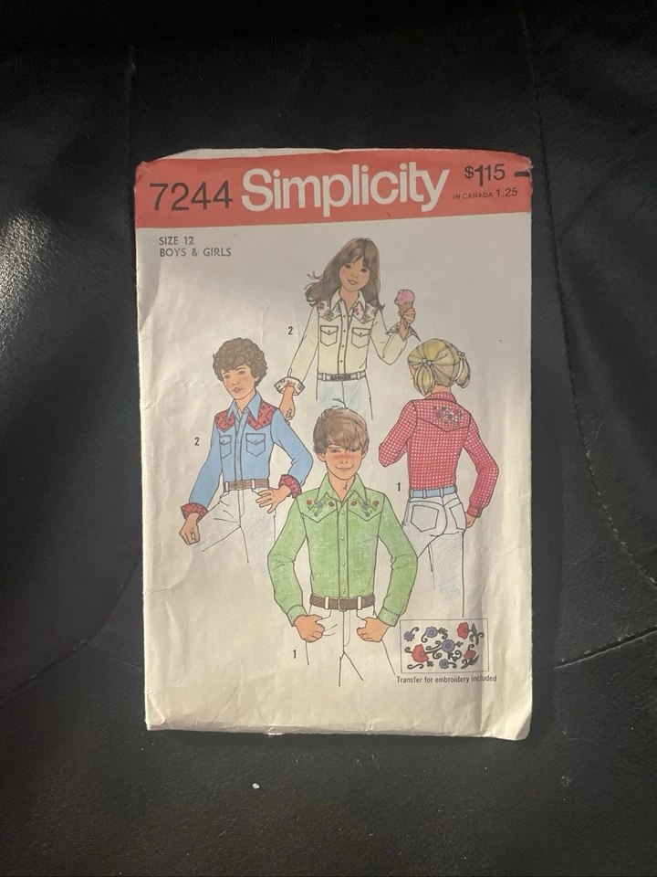 Simplicity 7244 boys and girls size 12 - Image 1 of 1