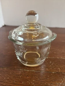 Azúcar transparente con tapa Anchor Hocking Savannah vintage - Imagen 1 de 8