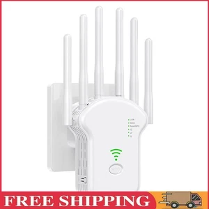 300Mbps/1200Mbps WiFi Extender Dual-Band 2,4G 5G für Zuhause (EU Weiß 300Mbps) - Afbeelding 1 van 9