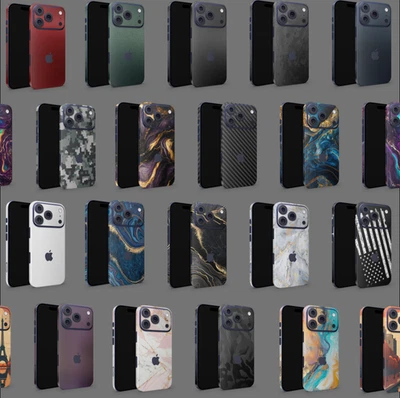 iPhone 17 16 15 13 14 12 11 Skin Pro Max Case Screen Protector Back Wrap Decal - Image 1 of 4