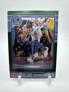 2024 Panini NBA Hoops Premium Green Prizms #168 Ja Morant - Picture 1 of 2