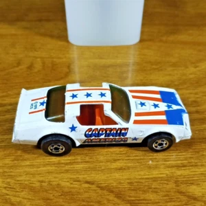 Hot Wheels The Heroes Captain America Hotbird White Red Interior Hong Kong 1979 - Picture 1 of 6