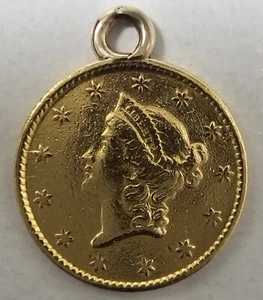 Goldmünze 1,00 Dollar Typ 1 von 1853 - Schmuck - ohne Kaution in Kapsel - Bild 1 von 13