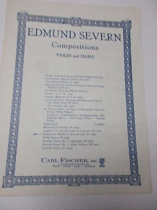 Edmund Severn Perpetuum Mobile in First Position Violin & Piano Sheet Music - Picture 1 of 4