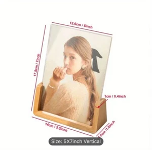 WOODEN PHOTO FRAME U SHAPE HOME DECOR SIZE 5x7 - Picture 1 of 4