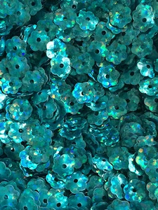 Lentejuelas 6 mm láser azul turquesa holograma metálico 1/4 pulgada taza de flores elige paquete - Imagen 1 de 1