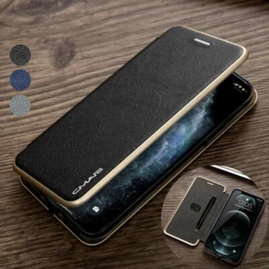 Shockproof Wallet Case For iPhone 13 Pro Max 12 11 XR 7 8 SE Leather Flip Cover - Picture 1 of 15
